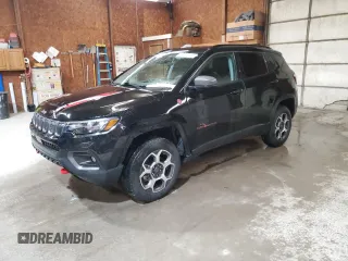 2022 Jeep Compass Trailhawk with VIN 3C4NJDDB5NT192208, listed as a Copart auction lot 55771715 with 30,291 mi miles and Salvage title. Bid and sale history available at DreamBid. Image 1.