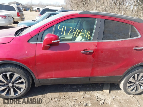 2019 Buick Encore Essence with VIN KL4CJGSM8KB955522, listed as a IAAI auction lot 41740646 with 56,647 mi miles and . Bid and sale history available at DreamBid. Image 14.