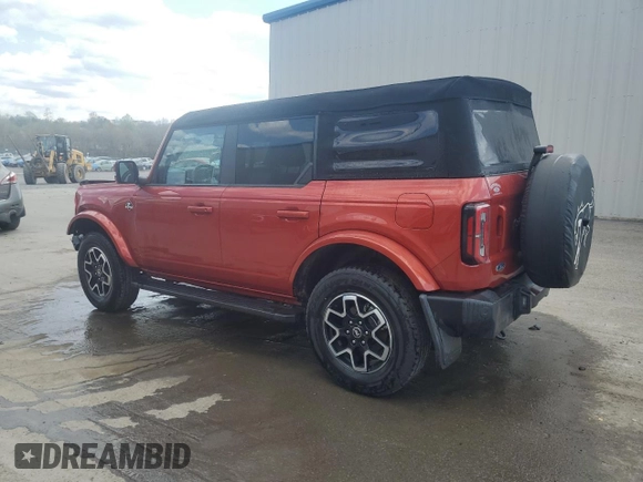 2023 Ford Bronco with VIN 1FMDE5BHXPLB99680, listed as a Copart auction lot 54232455 with 16,579 mi miles and Salvage Title. Bid and sale history available at DreamBid. Image 2.