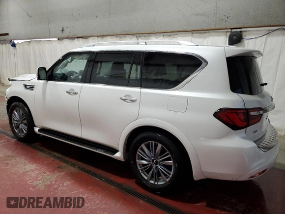 2024 Infiniti QX80 LUXE with VIN JN8AZ2AE3R9327778, listed as a Copart auction lot 81587594 with 27,602 mi miles and Non Repairable. Bid and sale history available at carsss.com. Image 2.