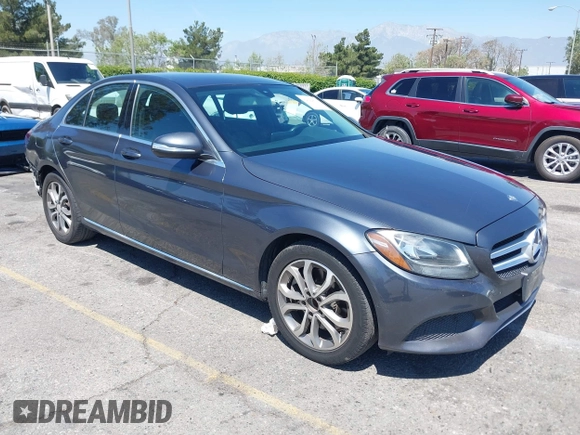 2015 Mercedes-Benz C 300 with VIN 55SWF4JB0FU056044, listed as a IAAI auction lot 42022839 with 146,295 mi miles and . Bid and sale history available at carsss.com. Image 1.