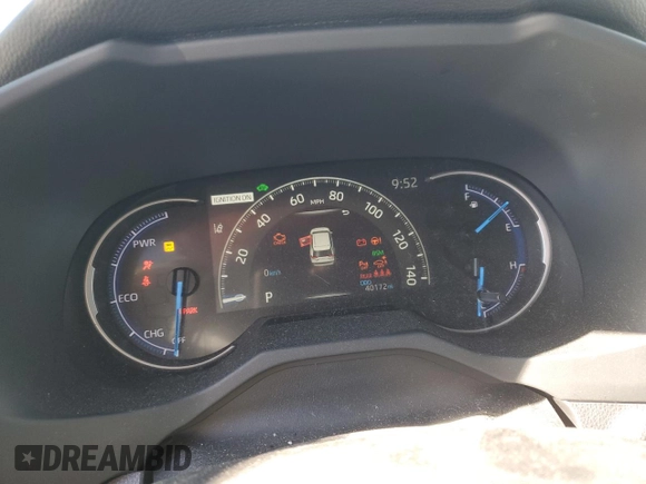 2020 Toyota RAV4 Hybrid Limited with VIN JTMDWRFV5LD543509, listed as a Copart auction lot 80816333 with 40,172 mi miles and Salvage Title. Bid and sale history available at carsss.com. Image 9.