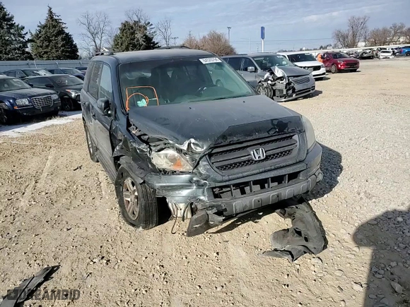 2003 Honda Pilot EX with VIN 2HKYF18723H565883, listed as a Copart auction lot 84520794 with 0 mi miles and Salvage Title. Bid and sale history available at carsss.com. Image 11.