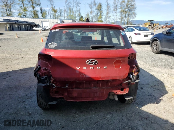 2021 Hyundai Venue SEL with VIN KMHRC8A39MU127054, listed as a Copart auction lot 52586765 with 60,991 mi miles and Salvage Title. Bid and sale history available at carsss.com. Image 6.