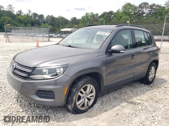 2015 Volkswagen Tiguan R-Line with VIN WVGAV7AXXFW536806, listed as a Copart auction lot 56433075 with 151,143 mi miles and Clean Title. Bid and sale history available at DreamBid. Image 1.