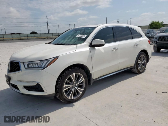 2019 Acura MDX Technology with VIN 5J8YD3H5XKL007209, listed as a Copart auction lot 61122255 with 101,749 mi miles and Salvage title. Bid and sale history available at DreamBid. Image 1.