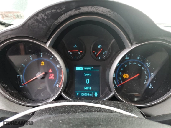 2014 Chevrolet Cruze LS with VIN 1G1PA5SG5E7237285, listed as a Copart auction lot 53741035 with 100,599 mi miles and Clean Title. Bid and sale history available at carsss.com. Image 9.