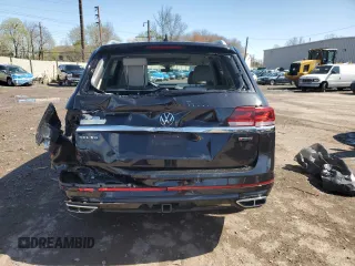 2021 Volkswagen Atlas SEL R-Line with VIN 1V2SR2CA3MC601341, listed as a Copart auction lot 52170625 with 98,828 mi miles and Salvage title. Bid and sale history available at DreamBid. Image 6.