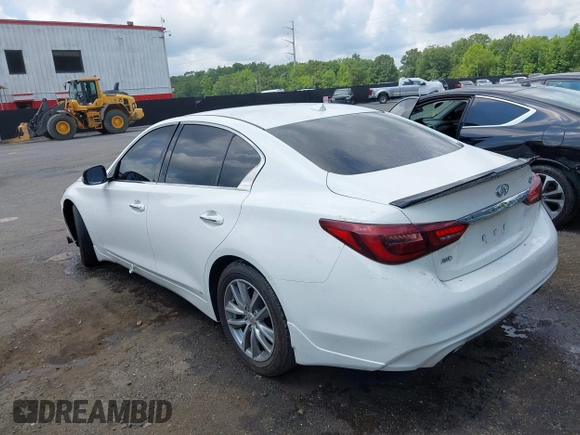 2021 Infiniti Q50 Pure with VIN JN1EV7AR7MM752535, listed as a IAAI auction lot 42683119 with 45,121 mi miles and . Bid and sale history available at DreamBid. Image 3.
