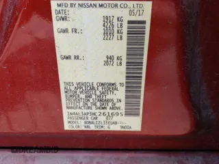 2017 Nissan Altima S with VIN 1N4AL3AP3HC261695, listed as a Copart auction lot 60153315 with 152,022 mi miles and Salvage title. Bid and sale history available at DreamBid. Image 12.