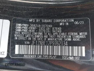 2023 Toyota GR86 Premium with VIN JF1ZNBE12P9762134, listed as a IAAI auction lot 41893019 with 24,784 mi miles. Bid and sale history available at carsss.com. Image 9.