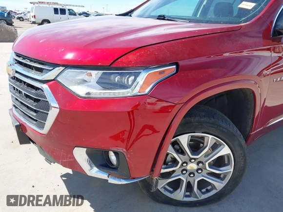 2020 Chevrolet Traverse Premier with VIN 1GNERKKW0LJ225601, listed as a IAAI auction lot 42308987 with 48,796 mi miles and . Bid and sale history available at DreamBid. Image 18.