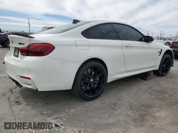 2019 BMW M4 CS with VIN WBS3S7C55KAC09752, listed as a Copart auction lot 46667005 with 75,585 mi miles and Salvage Title. Bid and sale history available at carsss.com. Image 3.