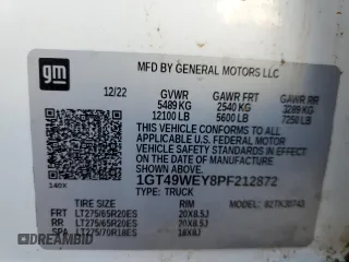 2023 GMC Sierra 3500HD Denali z VIN 1GT49WEY8PF212872, wystawiony jako Copart lot #82487884 z przebiegiem 24 109 mil mil oraz Szkoda całkowita • Salvage title. Historia ofert i sprzedaży dostępna na DreamBid. Obrazek 13.
