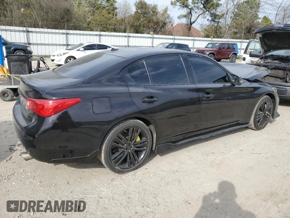 2014 Infiniti Q50 Sport with VIN JN1BV7AR3EM687395, listed as a Copart auction lot 49869235 with 86,199 mi miles and Salvage Title. Bid and sale history available at DreamBid. Image 3.