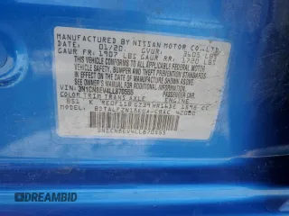2020 Nissan Versa SV z VIN 3N1CN8EV4LL870555, wystawiony jako Copart lot #56650675 z przebiegiem 49 724 mil mil oraz Szkoda całkowita • Salvage title. Historia ofert i sprzedaży dostępna na DreamBid. Obrazek 13.