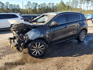 2017 Kia Sportage EX with VIN KNDPN3AC0H7227198, listed as a Copart auction lot 84951934 with 0 mi miles and Salvage Title. Bid and sale history available at carsss.com. Image 1.
