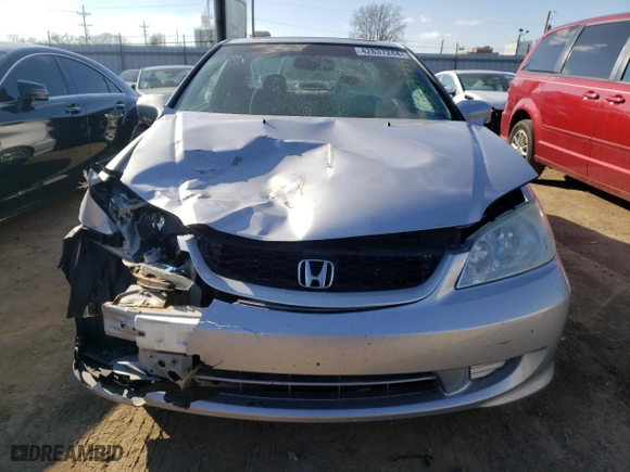 2005 Honda Civic Cpe EX with VIN 1HGEM22915L030505, listed as a Copart auction lot 42837244 with 143,450 mi miles and Non Repairable. Bid and sale history available at carsss.com. Image 5.
