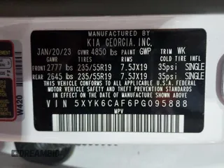 2023 Kia Sportage X-Line with VIN 5XYK6CAF6PG095888, listed as a Copart auction lot 88474155 with 33,171 mi miles and Clean Title. Bid and sale history available at DreamBid. Image 14.