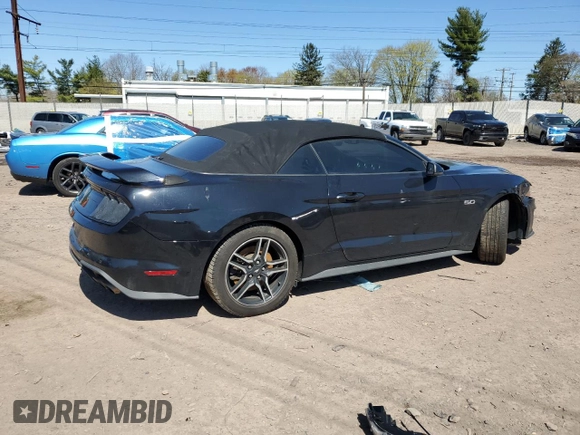 2019 Ford Mustang GT Premium with VIN 1FATP8FF7K5179636, listed as a Copart auction lot 51994055 with 123,771 mi miles and Salvage title. Bid and sale history available at DreamBid. Image 3.