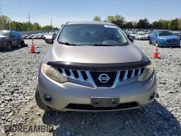2009 Nissan Murano SL with VIN JN8AZ18W29W139280, listed as a Copart auction lot 53636955 with 142,405 mi miles and Salvage Title. Bid and sale history available at DreamBid. Image 5.
