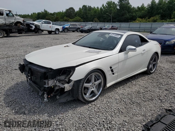 2013 Mercedes-Benz SL 550 with VIN WDDJK7DA6DF001818, listed as a Copart auction lot 62815955 with 106,488 mi miles and Salvage title. Bid and sale history available at DreamBid. Image 1.