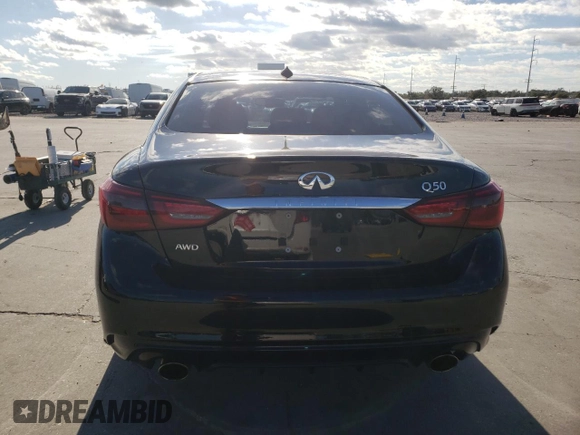 2021 Infiniti Q50 Pure z VIN JN1EV7AR7MM750199, wystawiony jako Copart lot #82635984 z przebiegiem 51 617 mil mil oraz Szkoda całkowita • Salvage title. Historia ofert i sprzedaży dostępna na DreamBid. Obrazek 6.