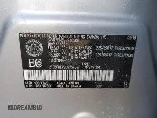 2018 Toyota RAV4 LE with VIN 2T3BFREV9JW754527, listed as a Copart auction lot 48119415 with 217,777 mi miles and Salvage Title. Bid and sale history available at carsss.com. Image 13.