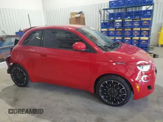 2024 FIAT 500e INSPI(RED) with VIN ZFAFFAA42RX209333, listed as a Copart auction lot 68452924 with 489 mi miles and Salvage Title. Bid and sale history available at carsss.com. Image 4.