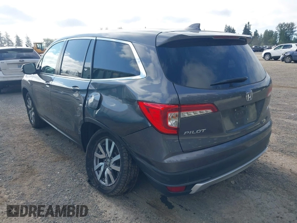 2019 Honda Pilot EX-L with VIN 5FNYF6H52KB035504, listed as a IAAI auction lot 42642735 with 54,736 mi miles and . Bid and sale history available at DreamBid. Image 3.