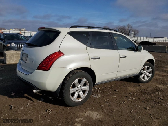 2006 Nissan Murano SL with VIN JN8AZ08T96W405907, listed as a Copart auction lot 84817324 with 128,416 mi miles and Clean Title. Bid and sale history available at carsss.com. Image 3.