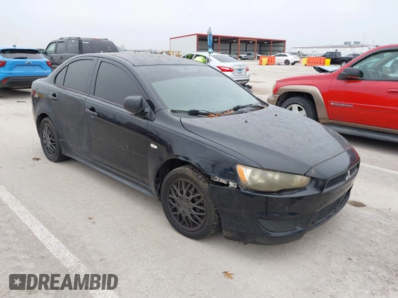 2010 Mitsubishi Lancer DE with VIN JA32U1FU2AU001270, listed as a IAAI auction lot 41567410 with 206,321 mi miles. Bid and sale history available at carsss.com. Image 1.