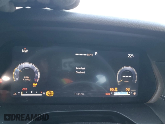 2025 Jeep Grand Cherokee Laredo with VIN 1C4RJHAG0SC268997, listed as a Copart auction lot 45860945 with 1,036 mi miles and Salvage Title. Bid and sale history available at DreamBid. Image 9.