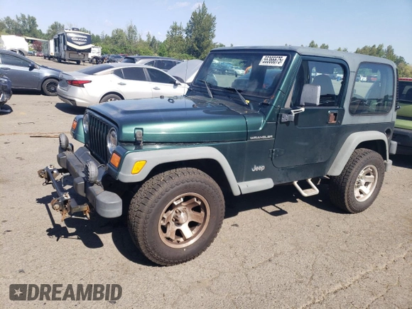 2000 Jeep Wrangler SE with VIN 1J4FA29P3YP751755, listed as a Copart auction lot 55366675 with 114,493 mi miles and Clean title. Bid and sale history available at DreamBid. Image 1.