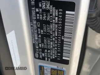 2019 Kia Sorento LX with VIN 5XYPG4A3XKG560499, listed as a Copart auction lot 46121545 with 73,893 mi miles and Salvage Title. Bid and sale history available at carsss.com. Image 14.