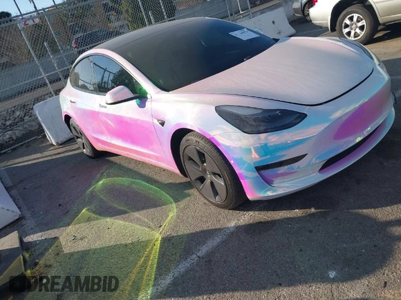 2021 Tesla Model 3 Long Range with VIN 5YJ3E1EB6MF053940, listed as a IAAI auction lot 41344978 with 38,544 mi miles and . Bid and sale history available at DreamBid. Image 1.
