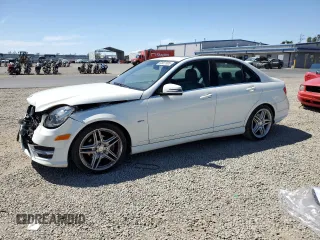 2012 Mercedes-Benz C-Class C 250 Sport with VIN WDDGF4HB8CR237481, listed as a Copart auction lot 52827685 with 94,520 mi miles and Salvage Title. Bid and sale history available at carsss.com. Image 1.