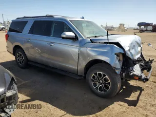2024 Ford Expedition Max XLT with VIN 1FMJK1J81REA33335, listed as a Copart auction lot 52354535 with 17,743 mi miles and Salvage Title. Bid and sale history available at DreamBid. Image 4.