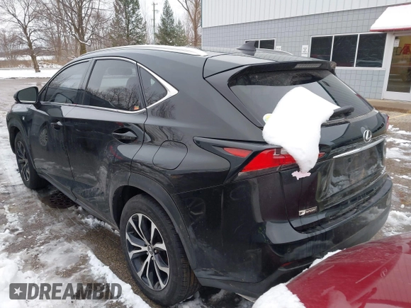 2015 Lexus NX 200t with VIN JTJBARBZ8F2011960, listed as a IAAI auction lot 41167158 with Not Provided miles. Bid and sale history available at carsss.com. Image 3.