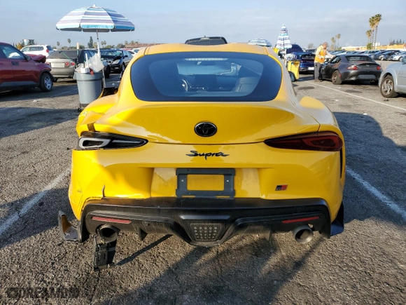 2020 Toyota GR Supra 3.0 with VIN WZ1DB4C09LW027621, listed as a Copart auction lot 41928615 with 0 mi miles and Salvage Title. Bid and sale history available at carsss.com. Image 6.