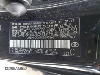 2013 Toyota Prius One with VIN JTDKN3DU9D5593262, listed as a Copart auction lot 44037195 with 128,924 mi miles and Salvage Title. Bid and sale history available at carsss.com. Image 14.
