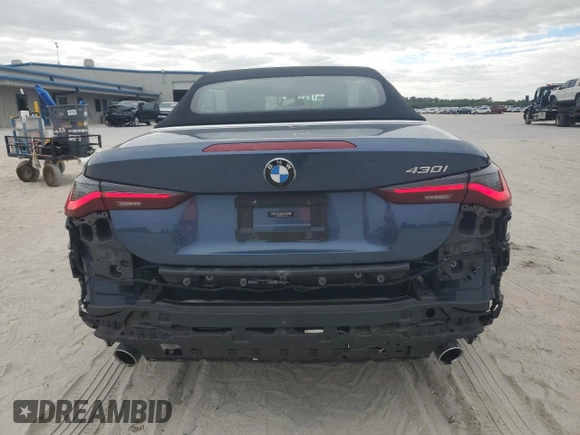 2021 BMW 4 Series 430i with VIN WBA23AT09MCG81555, listed as a Copart auction lot 81284974 with 18,219 mi miles and Salvage title. Bid and sale history available at DreamBid. Image 6.