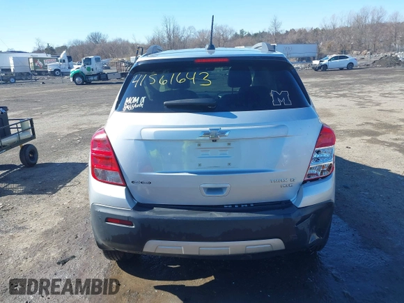 2015 Chevrolet Trax LT with VIN 3GNCJRSB8FL255740, listed as a IAAI auction lot 41561643 with 144,671 mi miles. Bid and sale history available at carsss.com. Image 16.