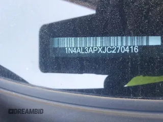 2018 Nissan Altima SV with VIN 1N4AL3APXJC270416, listed as a IAAI auction lot 42059145 with 157,877 mi miles and . Bid and sale history available at carsss.com. Image 9.