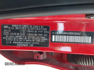 2013 Kia Rio EX with VIN KNADN4A38D6216262, listed as a IAAI auction lot 42621711 with 130,198 mi miles and . Bid and sale history available at DreamBid. Image 9.