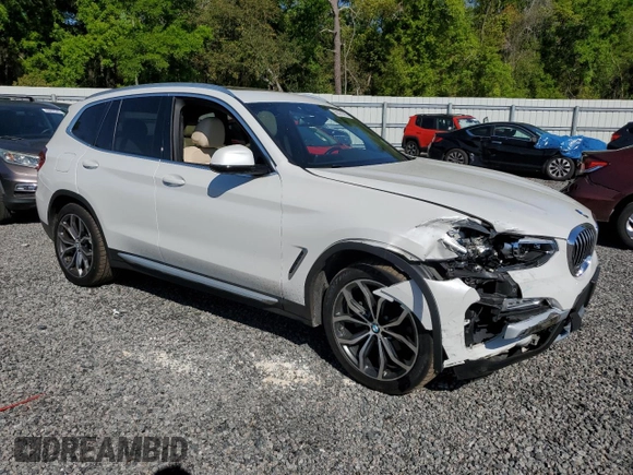 2019 BMW X3 xDrive30i with VIN 5UXTR9C5XKLD96567, listed as a Copart auction lot 50338595 with 102,057 mi miles and Salvage Title. Bid and sale history available at DreamBid. Image 4.