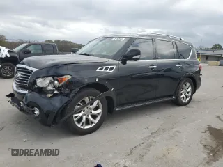 2012 Infiniti QX56 8-passenger with VIN JN8AZ2ND8C9715923, listed as a Copart auction lot 79192944 with 250,177 mi miles and Salvage Title. Bid and sale history available at carsss.com. Image 1.