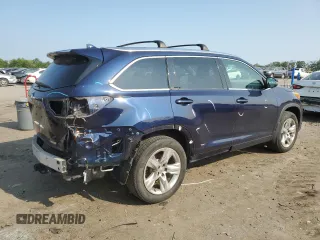 2015 Toyota Highlander Limited with VIN 5TDDKRFH5FS151919, listed as a Copart auction lot 59583645 with 105,543 mi miles and Salvage title. Bid and sale history available at DreamBid. Image 3.