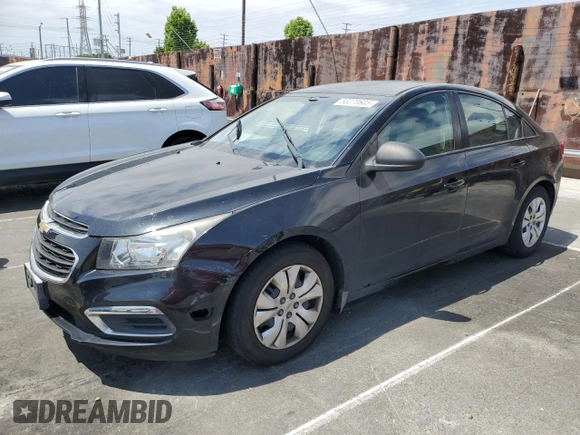 2015 Chevrolet Cruze LS with VIN 1G1PA5SG2F7102279, listed as a Copart auction lot 53270605 with 85,300 mi miles and Clean Title. Bid and sale history available at DreamBid. Image 1.