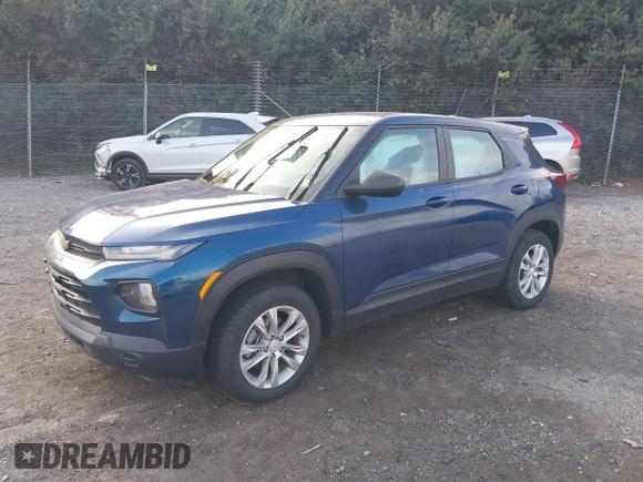 2021 Chevrolet TrailBlazer LS with VIN KL79MNSL6MB026285, listed as a IAAI auction lot 40446137 with 40,870 mi miles. Bid and sale history available at carsss.com. Image 2.